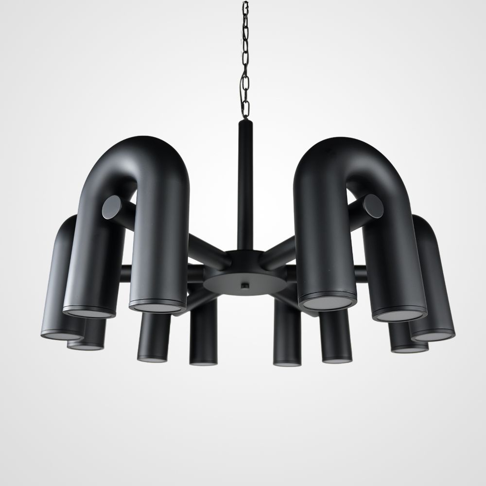 Подвесная люстра FANNY 12 Black 80*80*55 см, 12*LED*7W, 3000K, ImperiumLoft fanny01, Чёрный