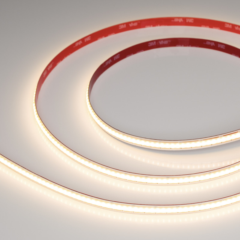 Лента COB-X480-10mm 24V Warm3000 (10 W/m, IP20, 5m, FreeCut) (Arlight, Свободная резка) 044196. Цена указана за 5 метров. Продается кратно 5 метрам.
