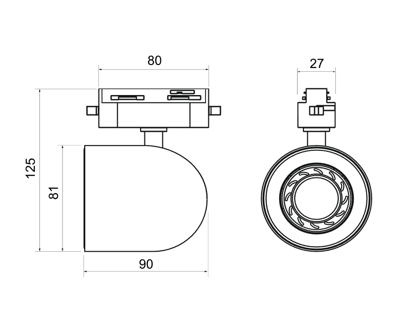 Трековый светильник для однофазного шинопровода Ogma GU10 черный MRL 1005 Elektrostandard