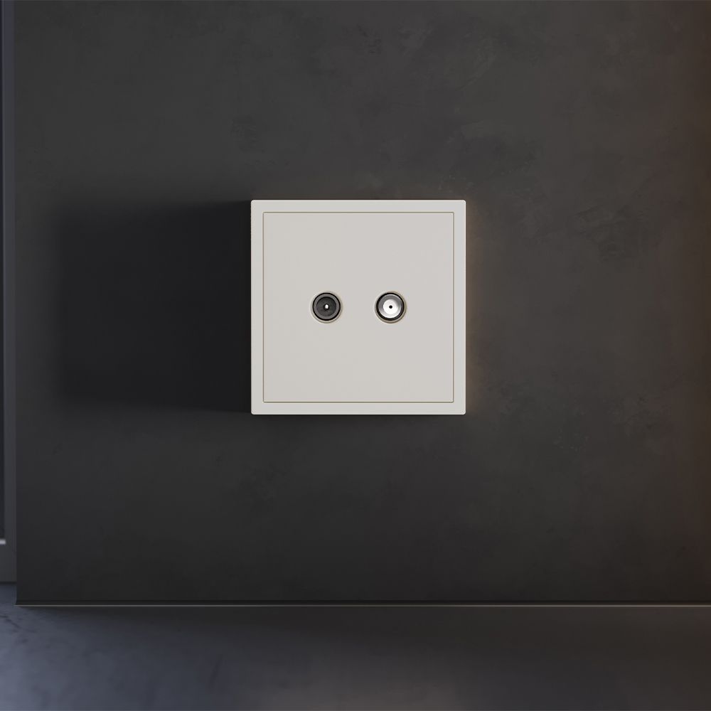 Накладка для розетки телевизионной оконечной TV+SAT, S70, хлопок Voltum VLS001613