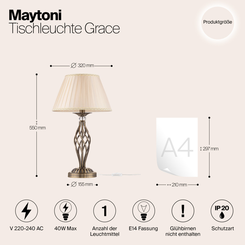Настольная лампа Maytoni RC247-TL-01-R Бронза