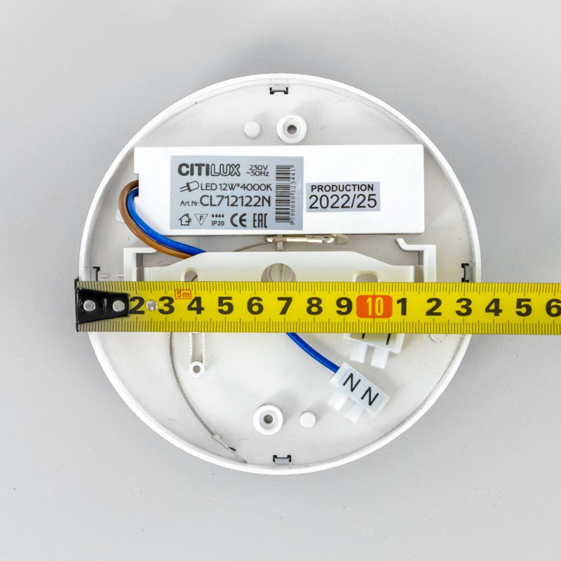 Светильник 14 см, 12W, 4000K, Citilux Тао CL712122N Черный 1080lm