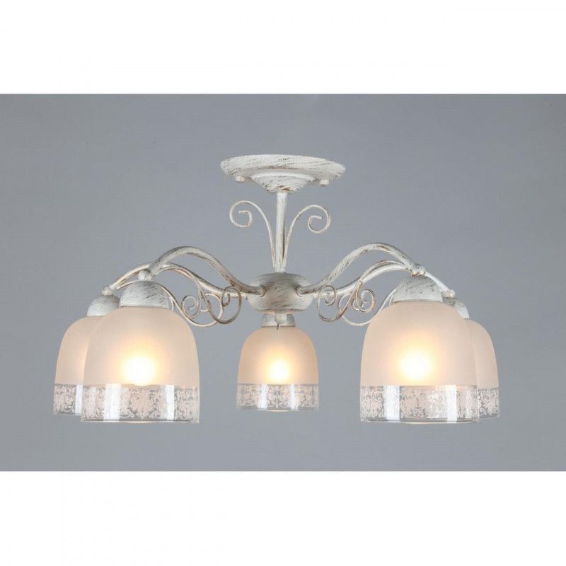 Люстра 57*32 см, 5*E14, 40W, Omnilux Omnilux 549 OML-54907-05, бежевый