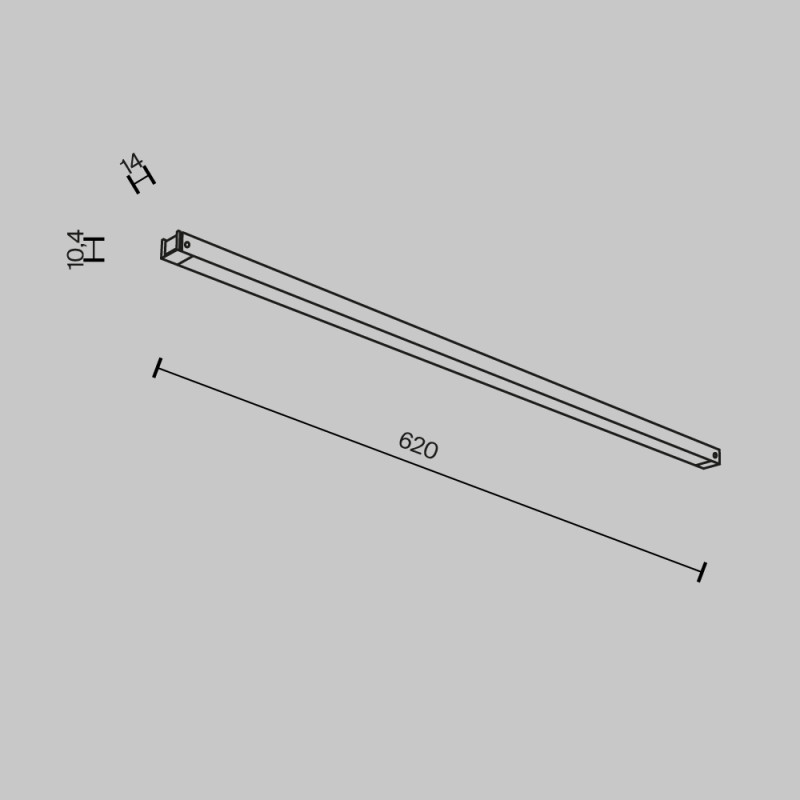 Светильник на шине 62*1,4*4539,2 см, LED, 3000-6000К, Maytoni Technical BASIS TR173-1-16WTW-B черный