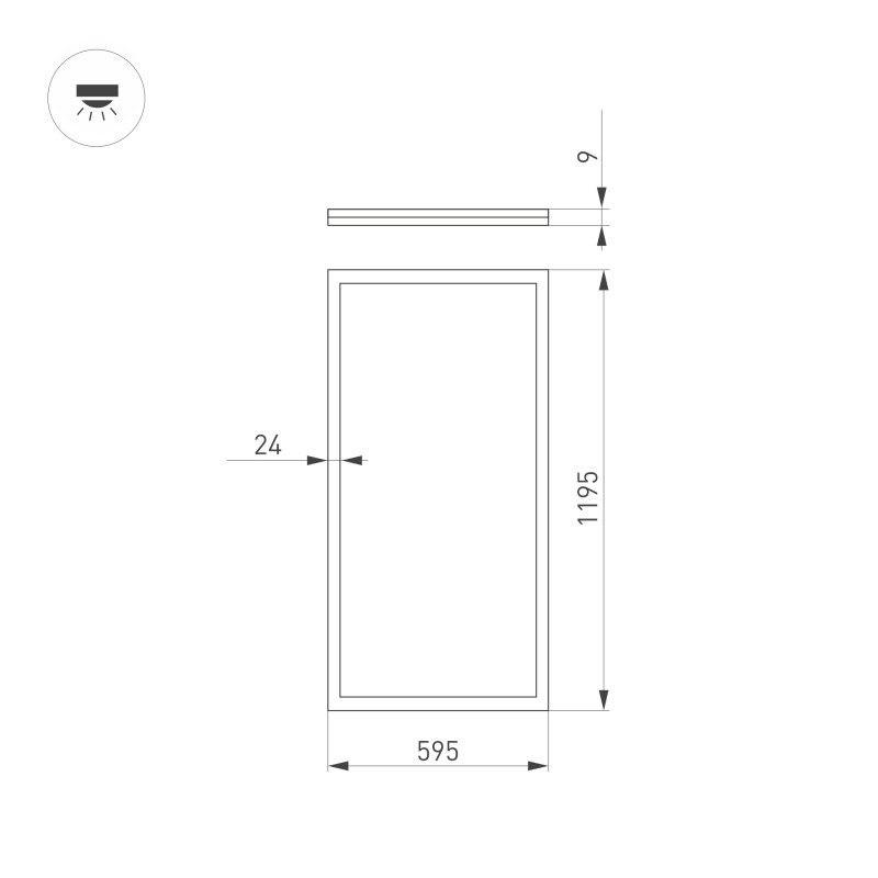 Офисный светильник Arlight 043580 119,5*59,5*0,9 см, 60W, белый (дневной)K,