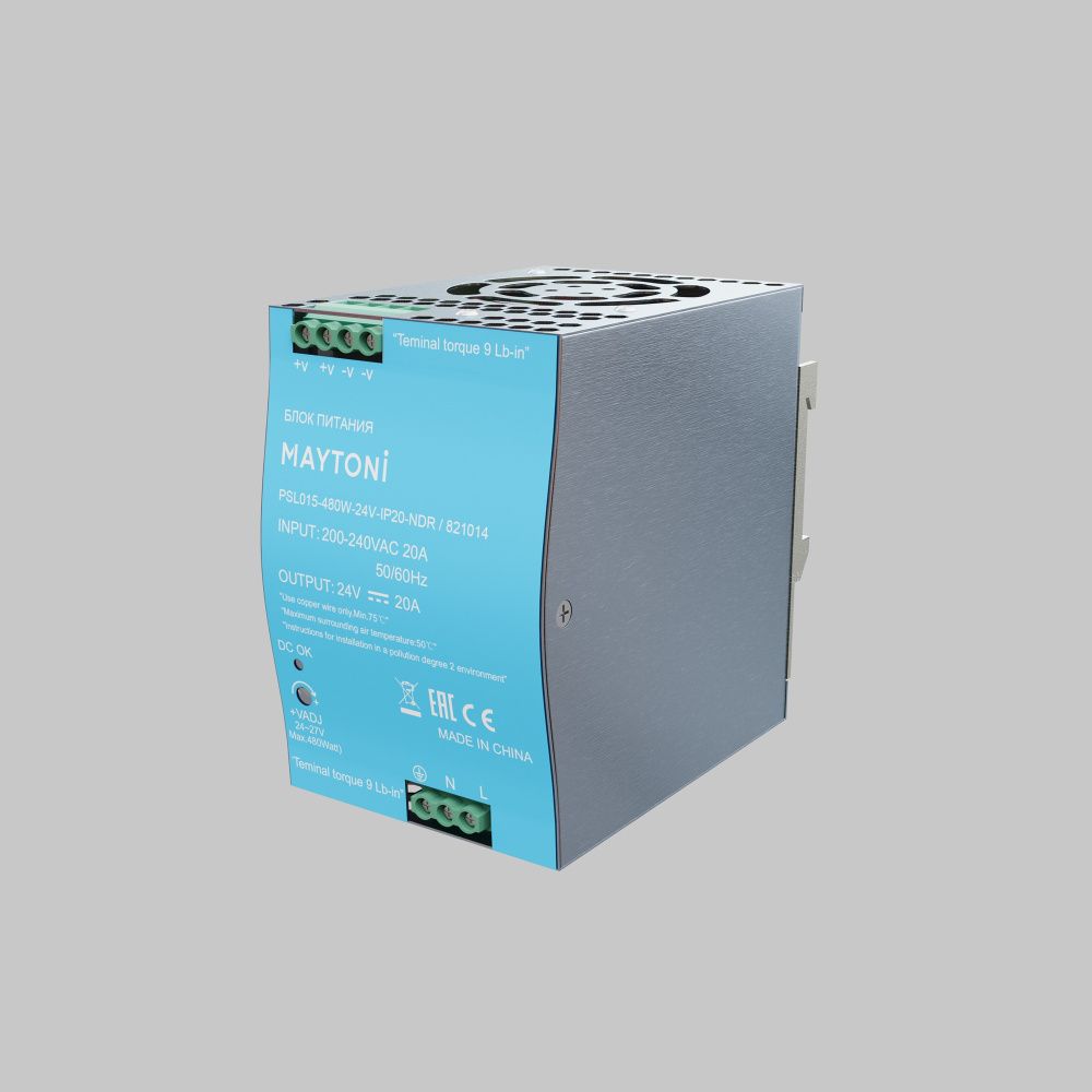 Источник напряжения PSL015 24V 480W IP 20 821014 Maytoni Led Strip  Серебро