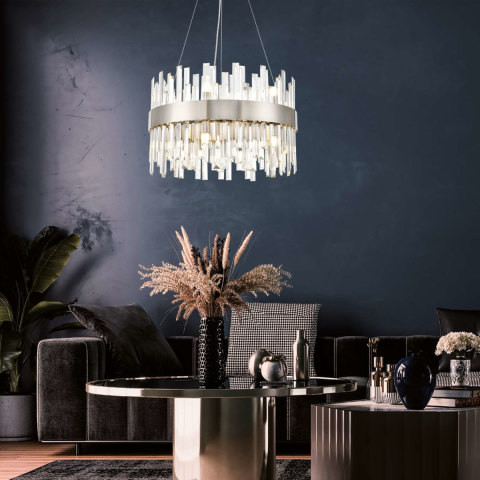 Подвесной светильник  50*110 см, 12*G9 сатин никель Vele Luce Regina VL3135P12