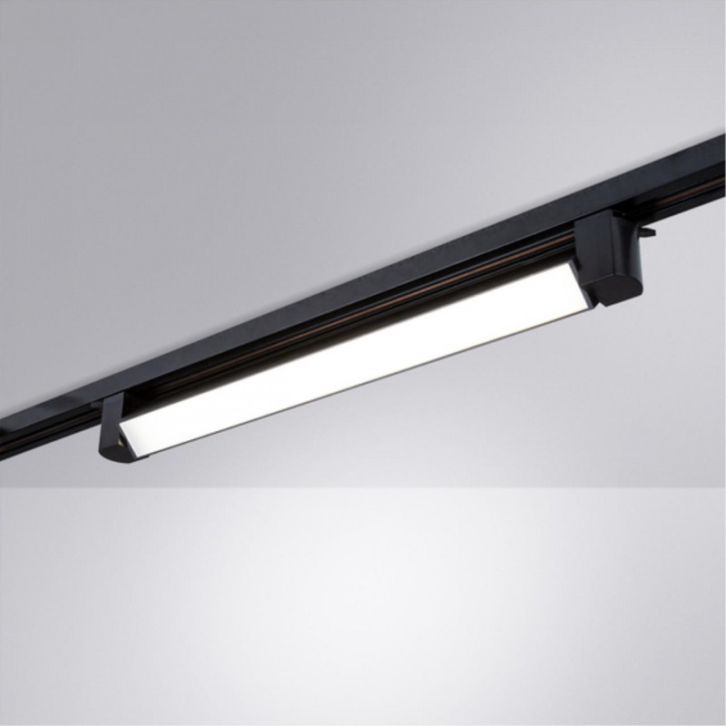 Трековый светильник 46,8*3,4 см, 1*LED*20W, 4000К, Arte lamp Lineetta Черный A4574PL-1BK