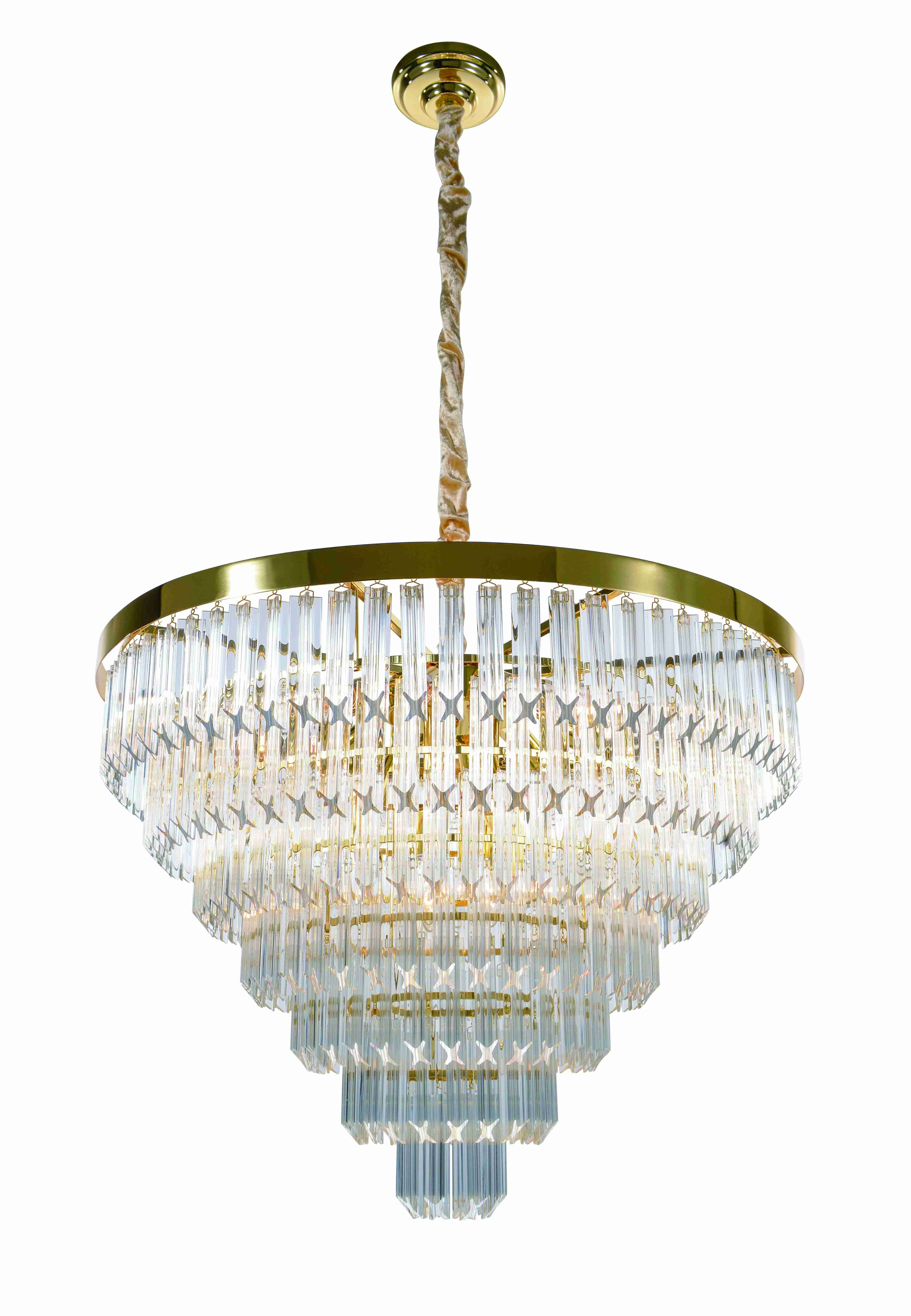 Люстра  800*600, 18*E14, 40W NewRgy Cristallo 5731E/18 GOLD+CLEAR, Золото+прозрачный