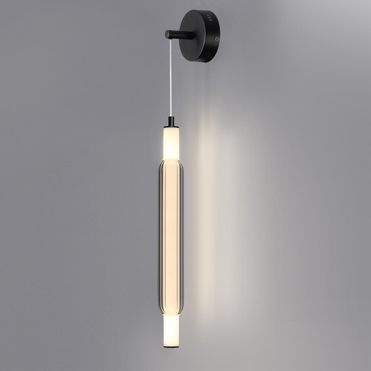 Бра 12*70 см, 15W, 4000K Lumion TRENDY 6556/15WL черный, дымчатый