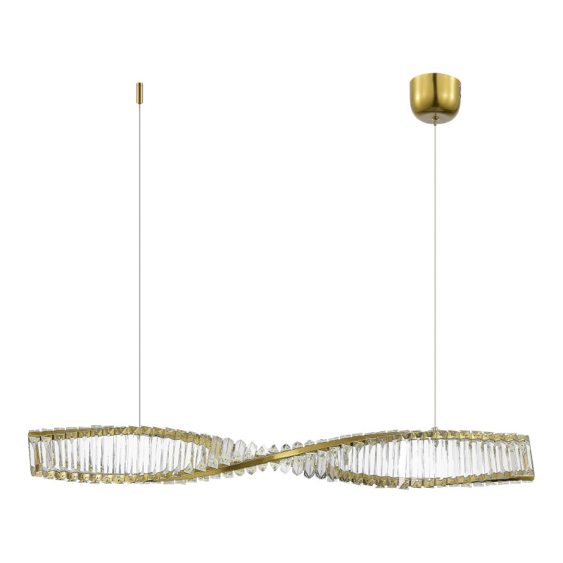Светильник подвесной 7,6*200 см, LED*1*21W, 3000K, St Luce Elica SL6205.313.01, Латунь