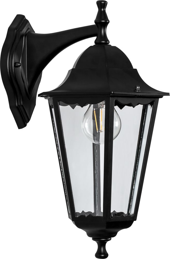 Светильник садово-парковый Feron 6102 32 см шестигранный, черный