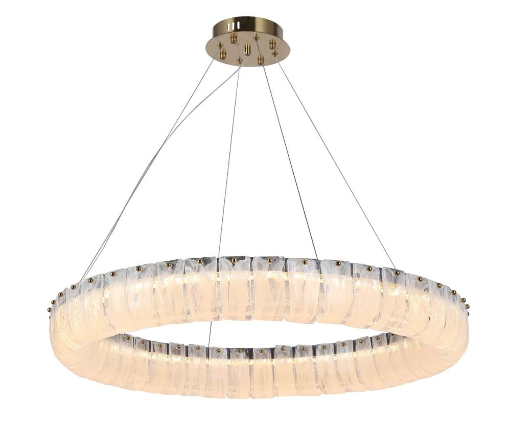 Подвесная люстра 80 см, 72W, 3000K, Kink Light Гэлли 07599-80,36, латунь