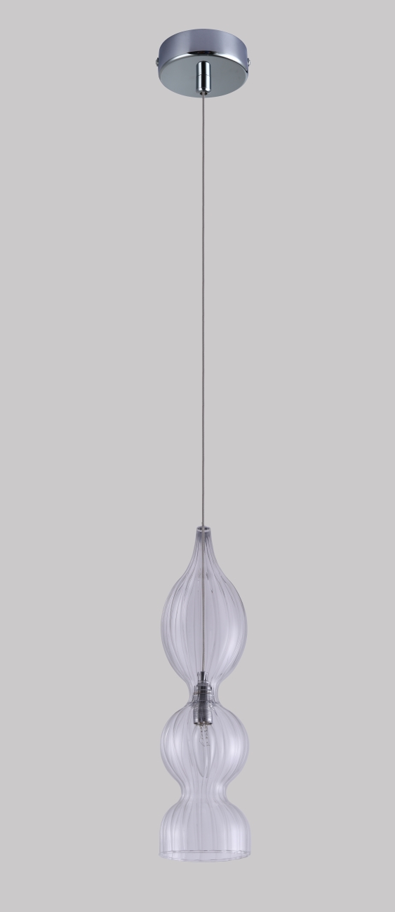 Светильник подвесной 13 см, Crystal Lux IRIS SP1 B TRANSPARENT Хром