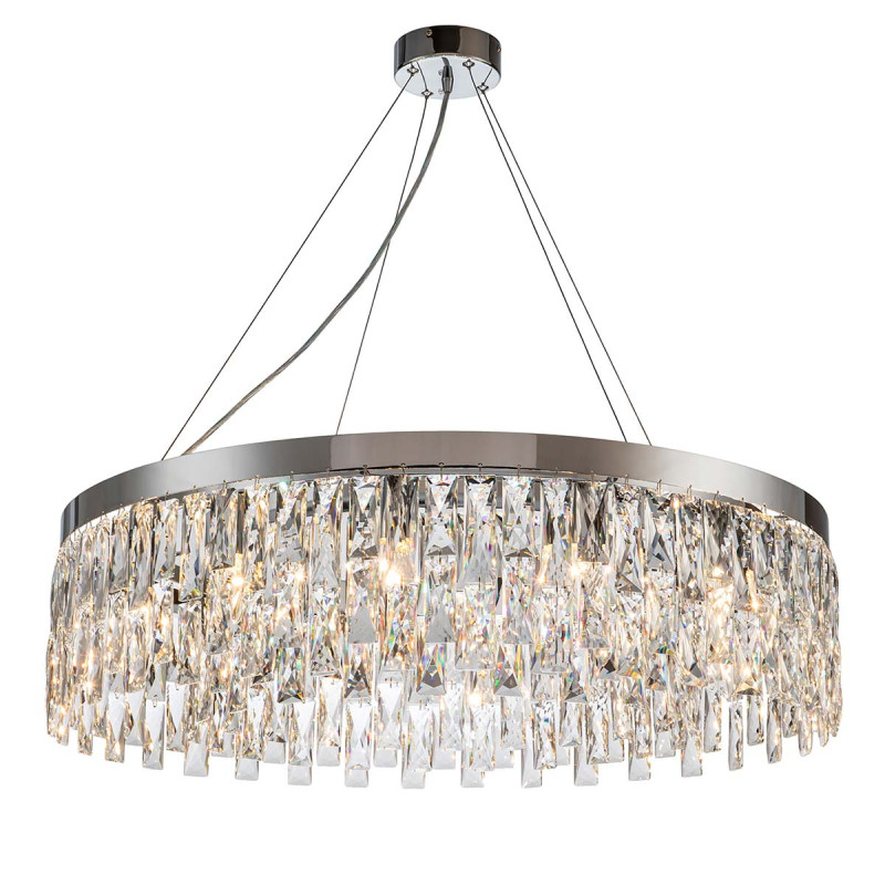 Подвесной светильник 800*800*255/1255 мм, 12*E14 хром Indigo Anna V000386, 12029/12P Chrome