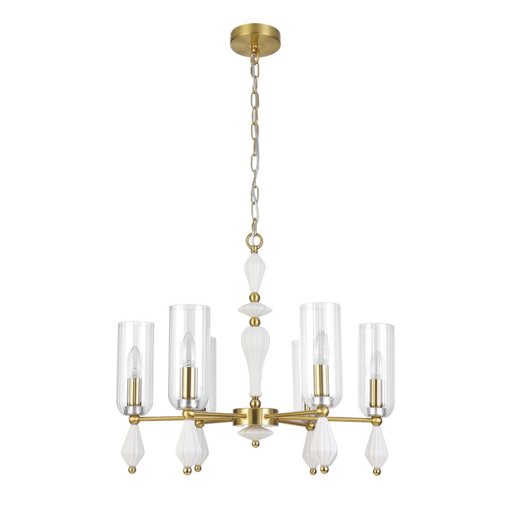 Подвесная люстра 60 см, Lumion Neoclassi Galana 8428/6, латунь