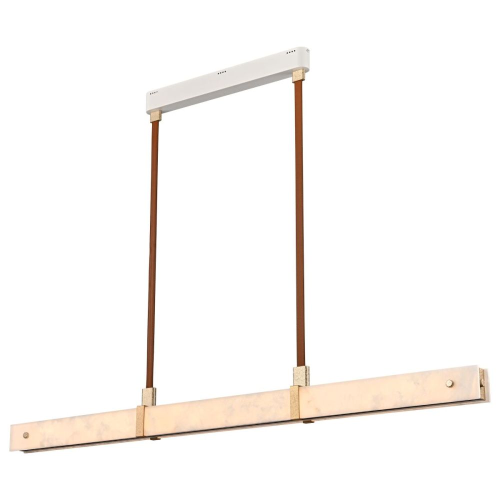 Подвесной светильник 150 см, 192W, 3000K, Wertmark Kerry WE441.15.003, белый-мрамор