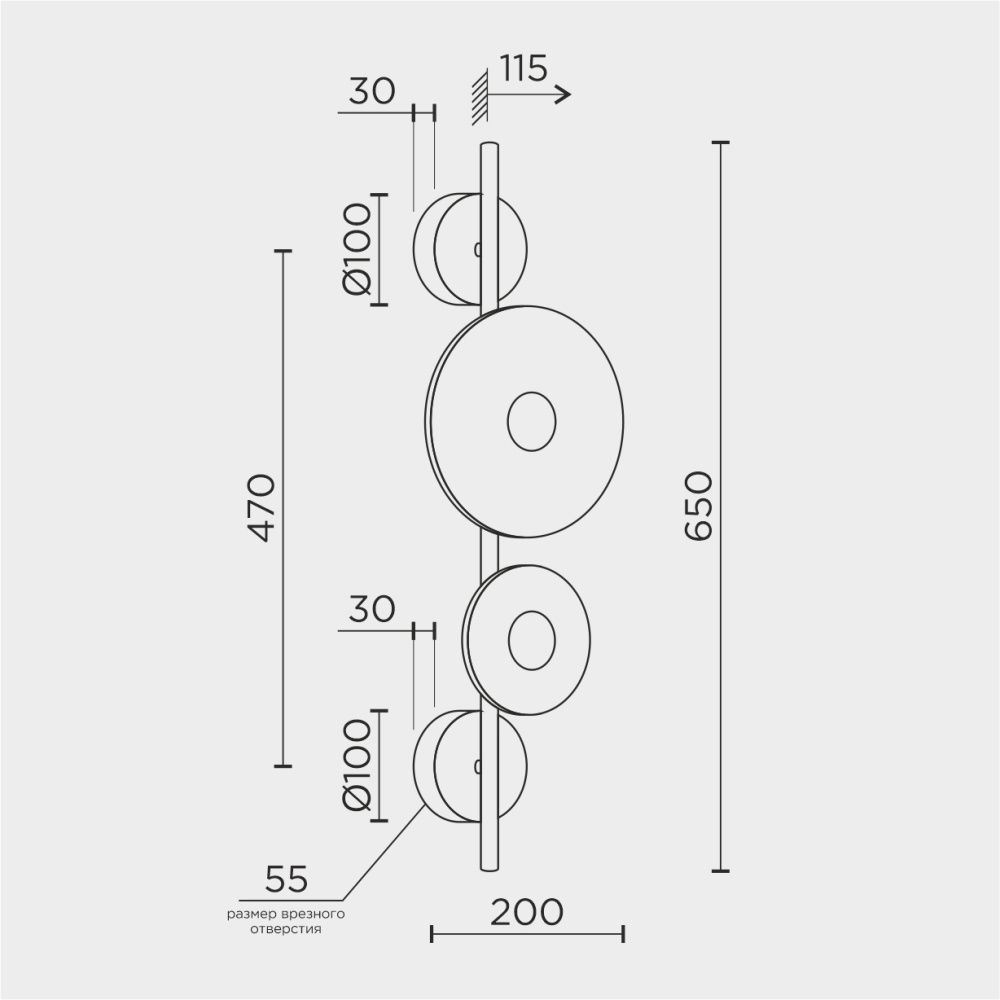 Бра 20*11,5*-65 см, *LED*8W, 4200K, Modestyle  MS.1605.650 BS, Латунь