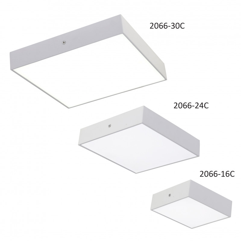 Светильник 18 см, 24W, 4000К Favourite Flashled 2066-24C, L175*W175*H40, белый