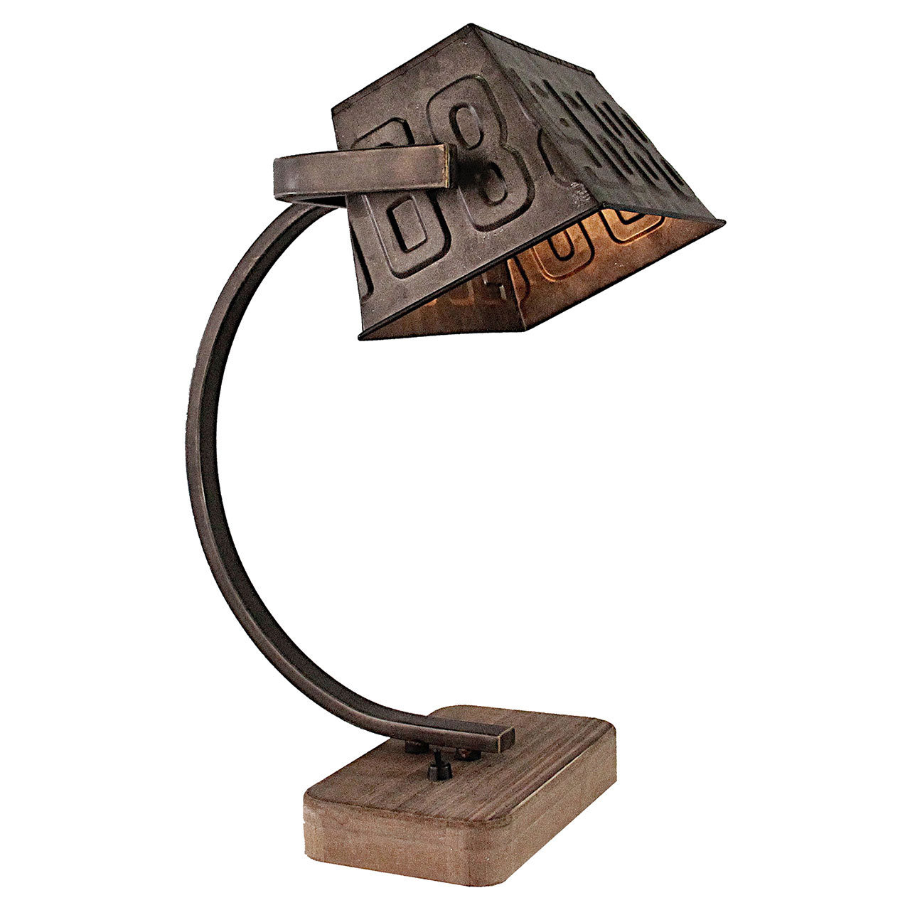 Настольная лампа Lussole Loft GRLSP-0511, коричневый-дерево