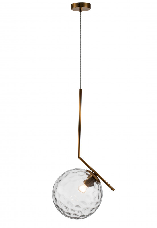 Подвесной светильник 300*250*665/2180 мм, 1*E27 латунь Indigo Dolce V000118, 11007/1P Clear
