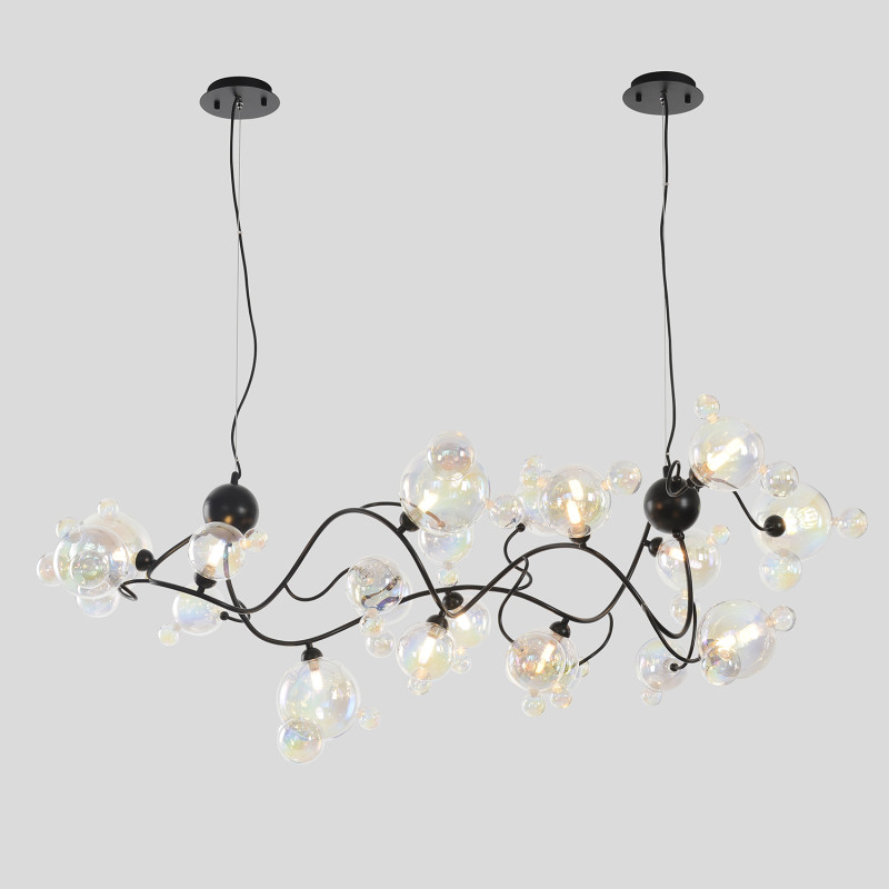 Светильник 120 см, Crystal Lux MAMAMIA SP12 L1200, черный