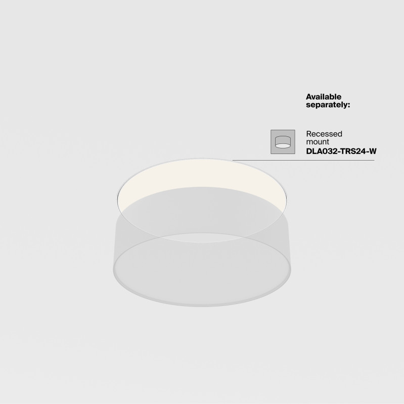 Потолочный светильник 22*6 см, LED 24W 3000K Maytoni Technical Zon C032CL-24W3K-RD-B черный
