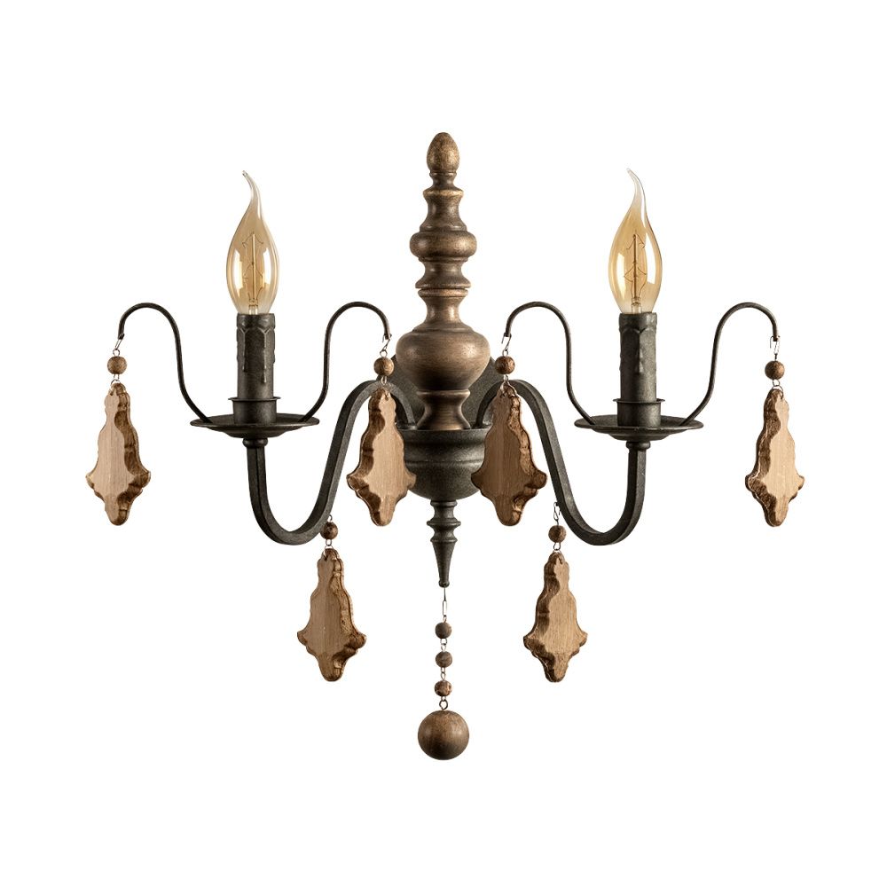 Бра 48 см, Loft IT Chateau 10559W, черный