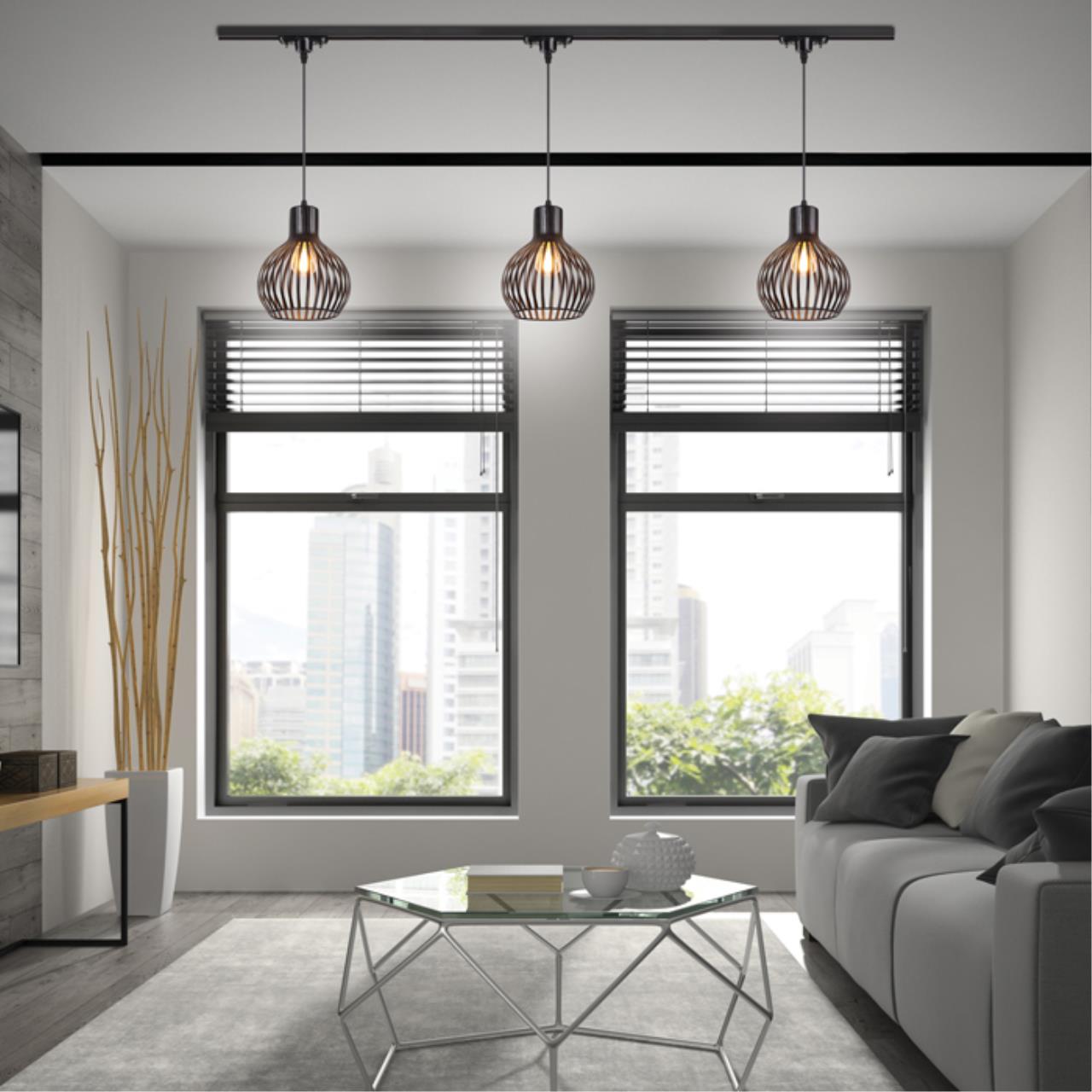 Трековый светильник Novotech Zelle 370425, черный, 23.5x20x20см, Е27, 50W