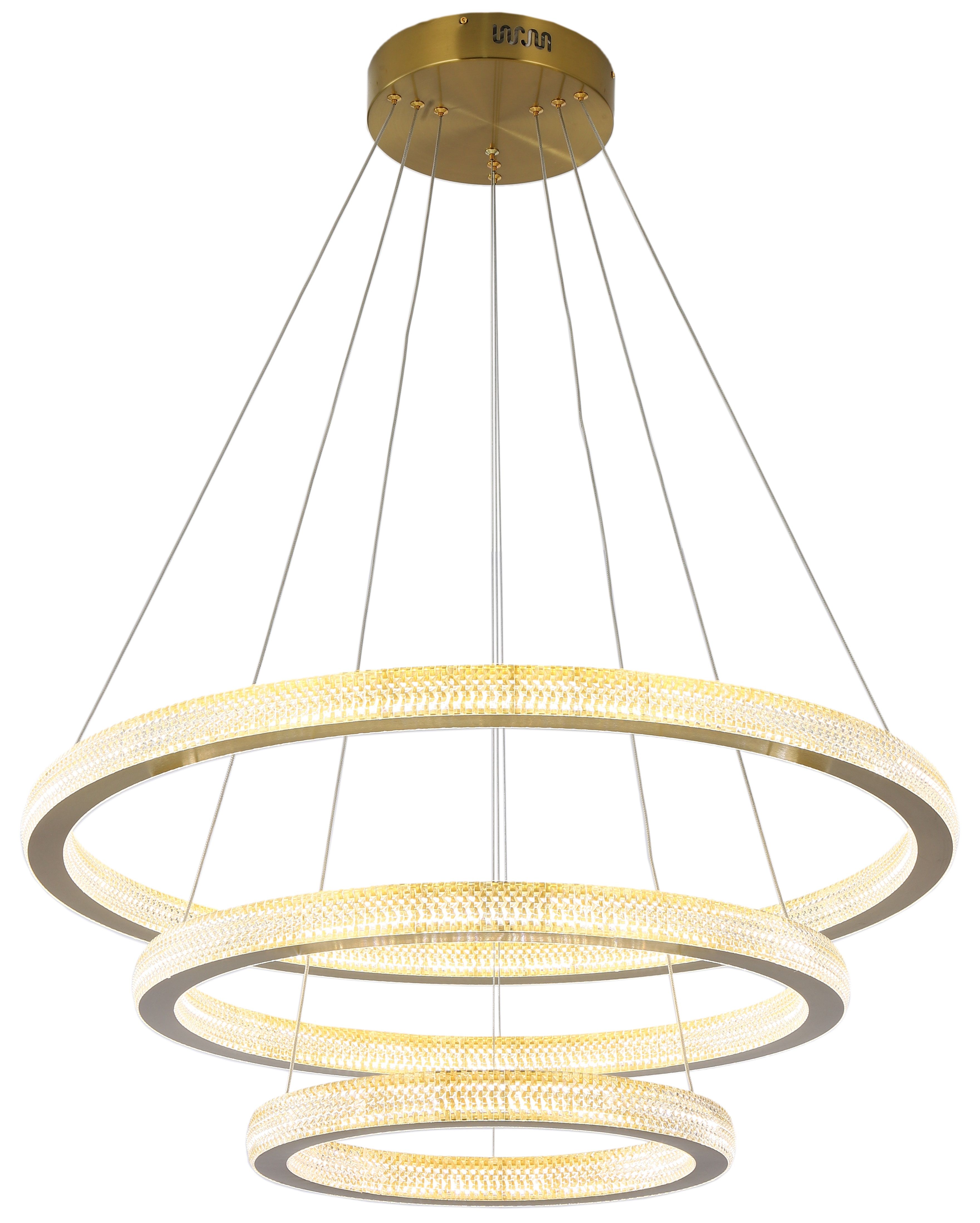 Светильник подвесной 40/60/80 см, LED 228W 3000/4000/6000K бронза Zortes Grace ZRS.30220.228