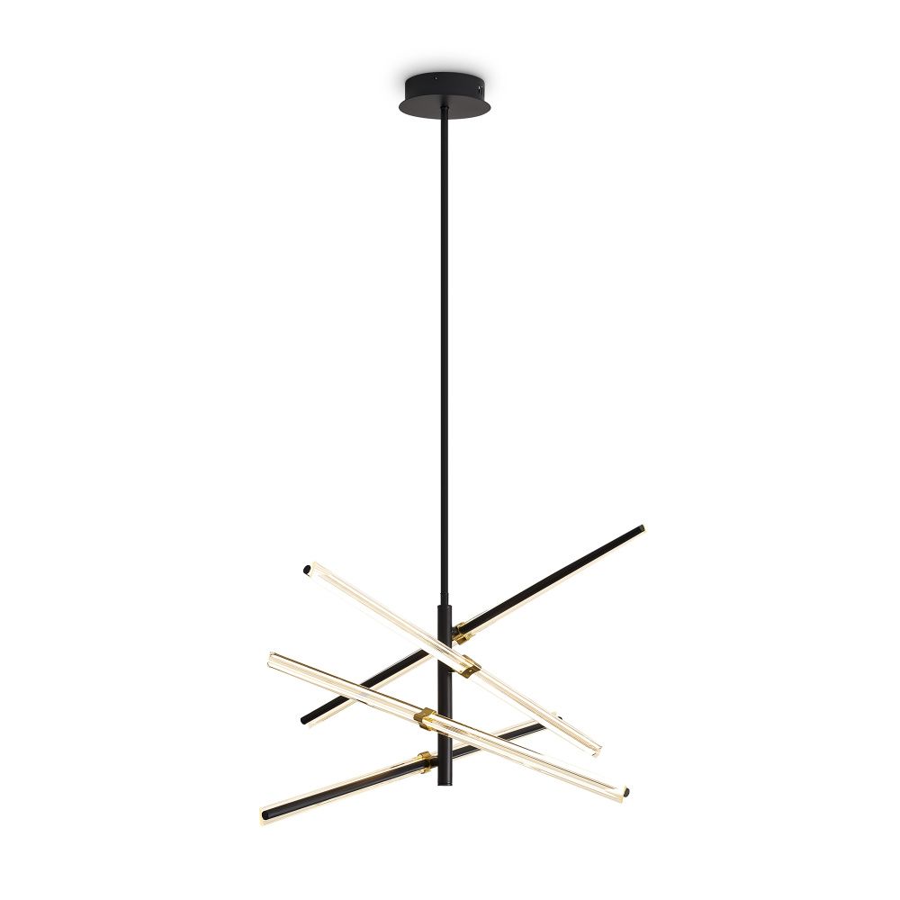 Подвесной светильник 80*40*65-65 см, LED*39W, 2700K, Freya Brilliance FR5557PL-L22B, Черный