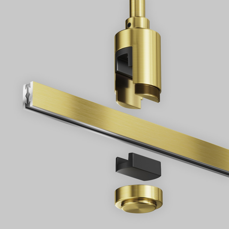 Стойка 2,9*2,9*80,6 см, Maytoni Technical Magnetic trаck system Flarity латунь TRA159C-SL1-BS латунный
