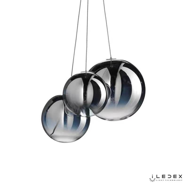 Подвесной светильник 15-115 см, LED*18W, 3000K, iLedex Selfie 19152P/3-6W-3000K SL, Серебро