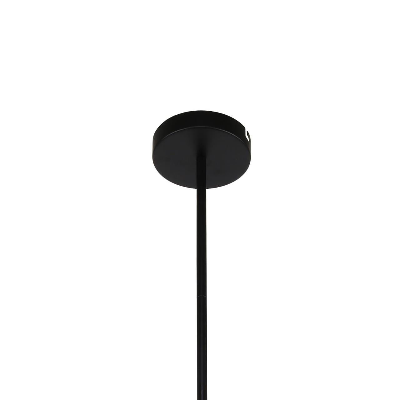 Люстра F-Promo Ducan 3094-6P, D900*H490/790, каркас черного цвета, плафоны разных форм и размеров, рассеиватели из белого акрила