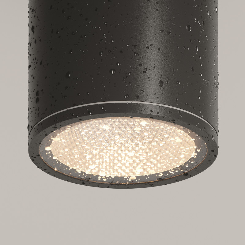 Светильник 9 см, 7W, 3000K, Maytoni Bar O306CL-L7GF, графит, IP65