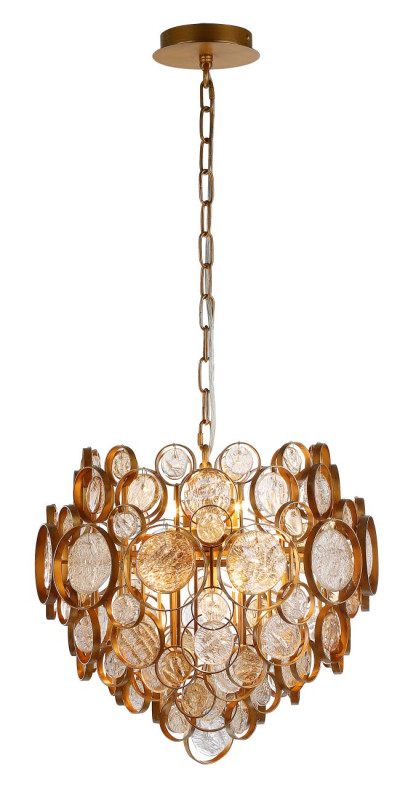 Светильник подвесной 46 см, Crystal Lux DESEO SP6 D460 GOLD Золото матовое