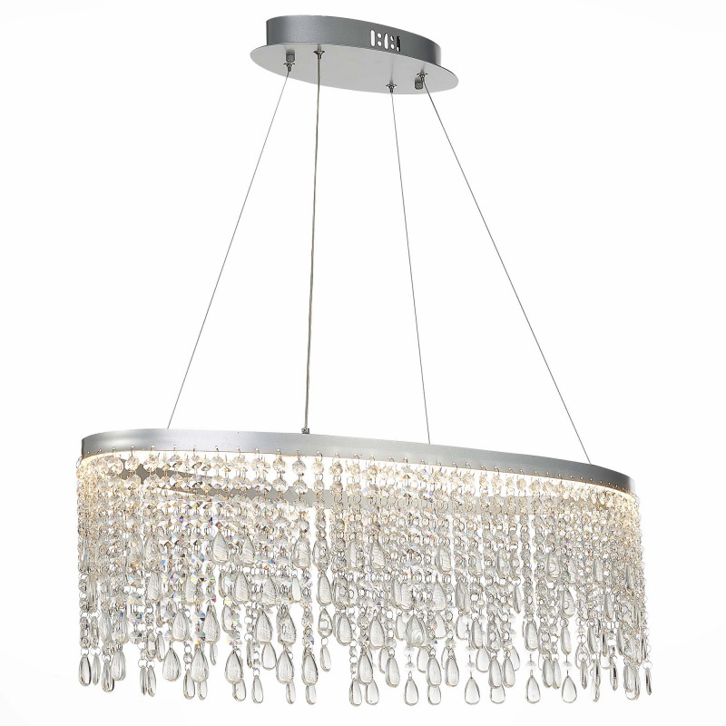 Люстра подвесная 80*35 см, 37W 3000K/4000K/6000K ST LUCE VEGA SL6201.103.37 Серебристый