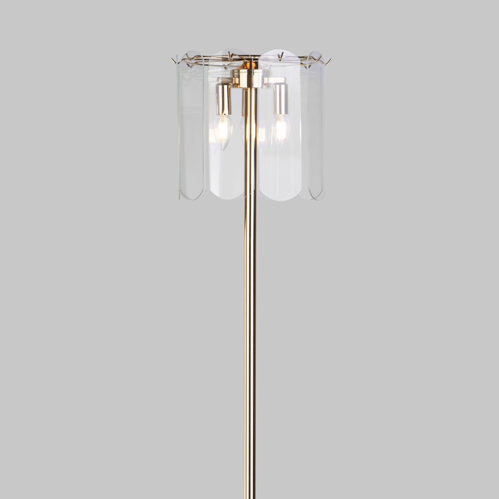 Напольный светильник 30*30*160 см, 3*E14*40W, Eurosvet Claire 01171/3, золото, a069014