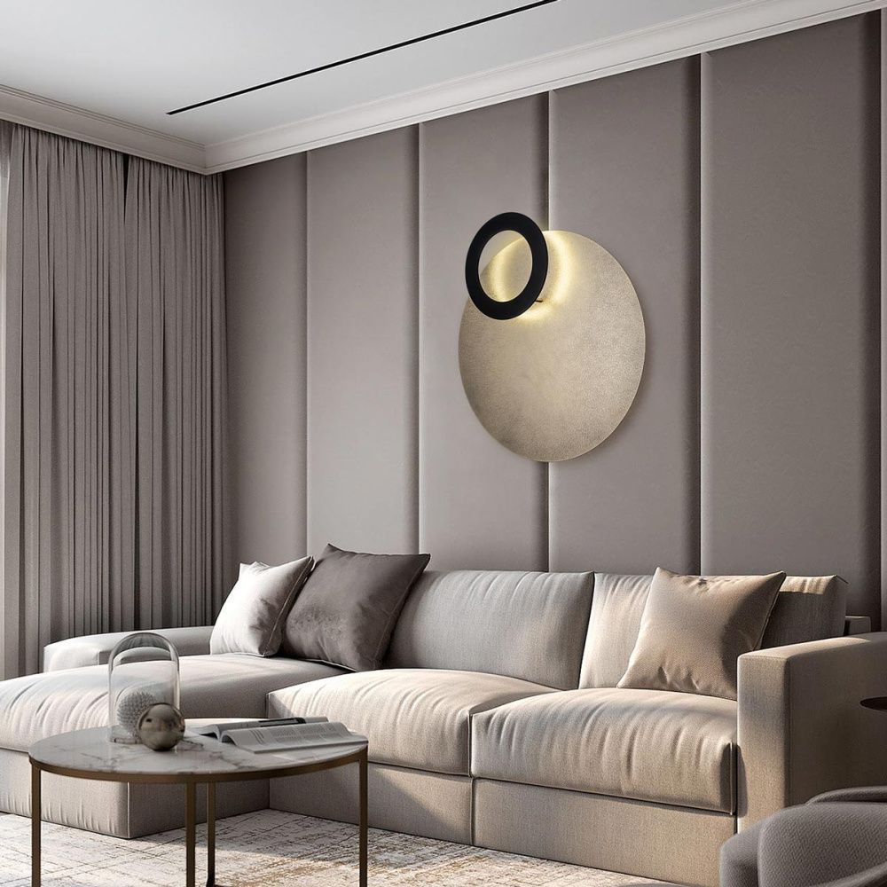 Бра 11x65см, LED, 30Вт, 4200K, Modelux MS.1504.650 Золото, Чёрный