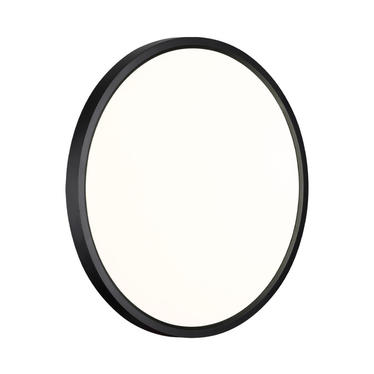 Cветильник 40*2,5 см, LED 32W, 3000/4000 К, IP40, белый/черный, пластик Sonex Alfa Black, 7660/32L