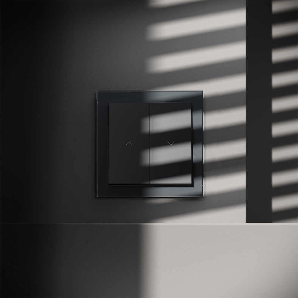 Выключатель встраиваемый для жалюзи 10А, графит Voltum S70 VLS020707, Пластик Soft touch