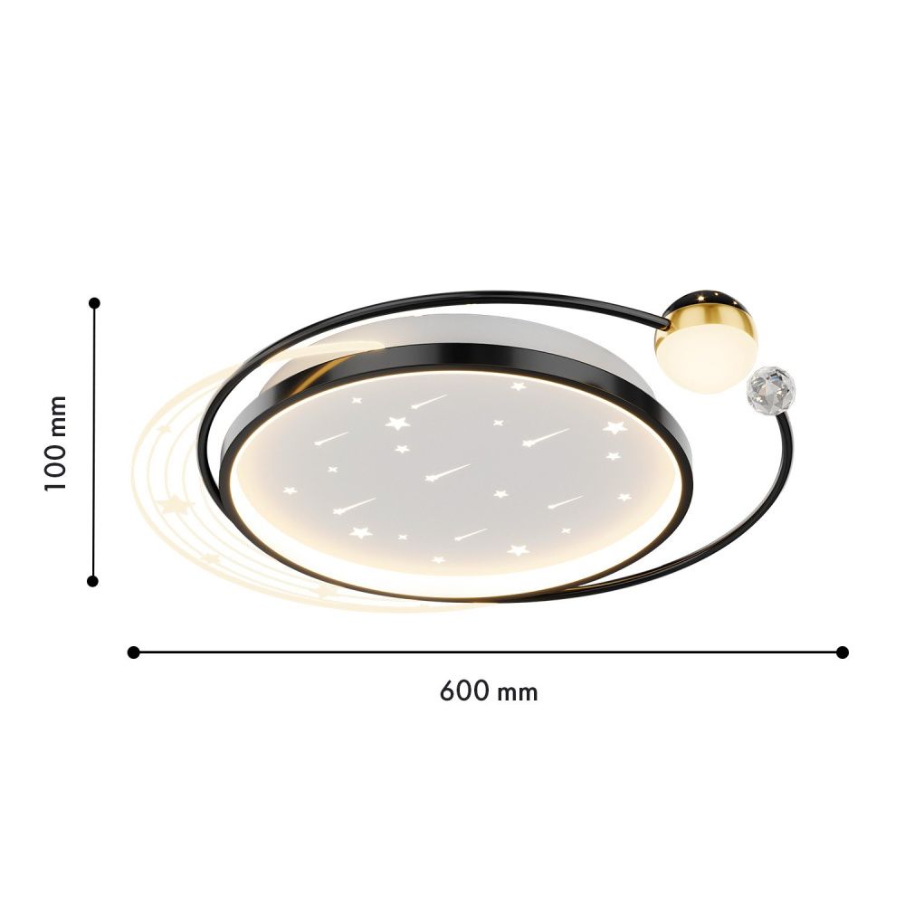 Светильник 50*60*10- см, *LED*68W, F-Promo Cruise 4742-5C, черный