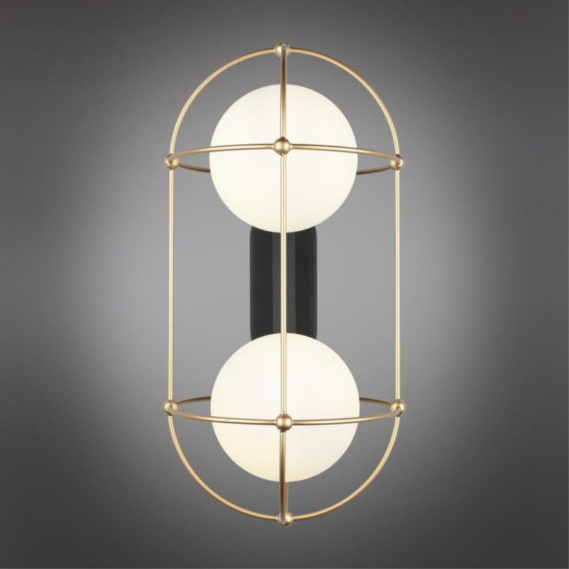 Бра 22*19*40 см, 2*G9, 5W, Aployt Mahot APL.317.01.02, золотой