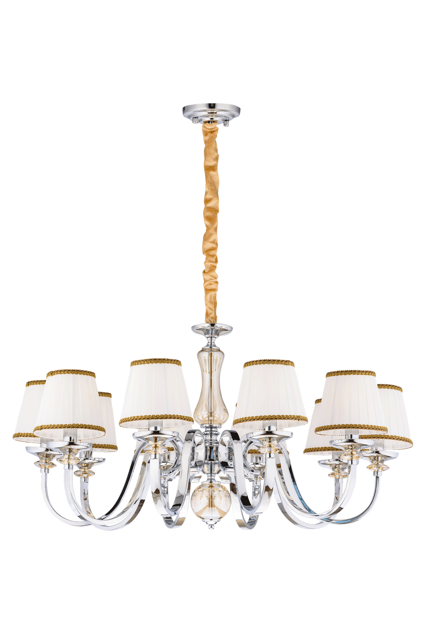 Люстра  890*500-950, 10*E14, 40W NewRgy Модерн 5360R/10 CHR, Хром