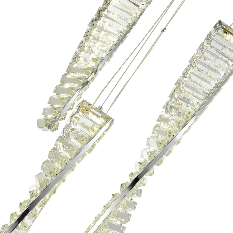 Светильник подвесной 28* см, LED*1*55W, 3000K, St Luce Elica SL6205.103.05, Хром