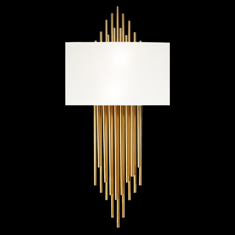 Бра *40 см, 2*E27*40W, Loft It 10107 White Elegio, Золото
