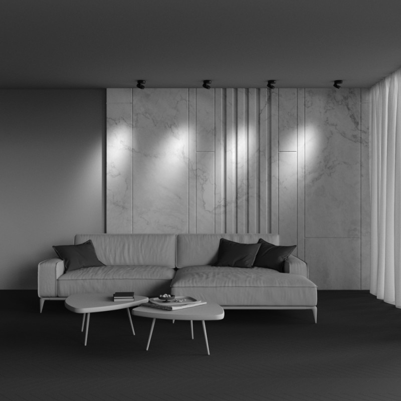 Накладной светильник 10*10*5,5 см, LED, 12W, 4000К, Maytoni Technical MAGIC C022CL-12W4K-B-1 черный