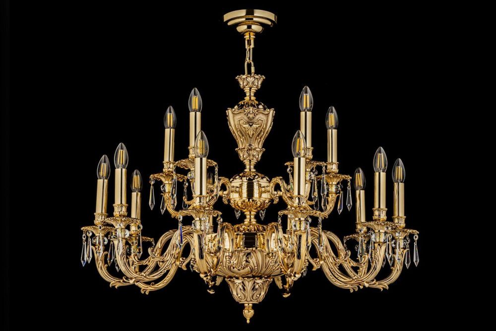 Люстра *93*60 см, 15*E14*40W, Dio D`arte Estrada Estrada E 1.1.15.600 G, Золото