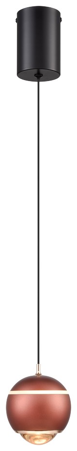 Светильник подвесной Wertmark Ebba WE470.01.356, 10*10 см, красный, золото, черный