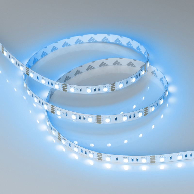 Лента RT-B60-10mm 12V RGB (14.4 W/m, IP20, 5060, 5m) (Arlight, Открытый) 012340(2). Цена указана за 5 метров. Продается кратно 5 метрам.
